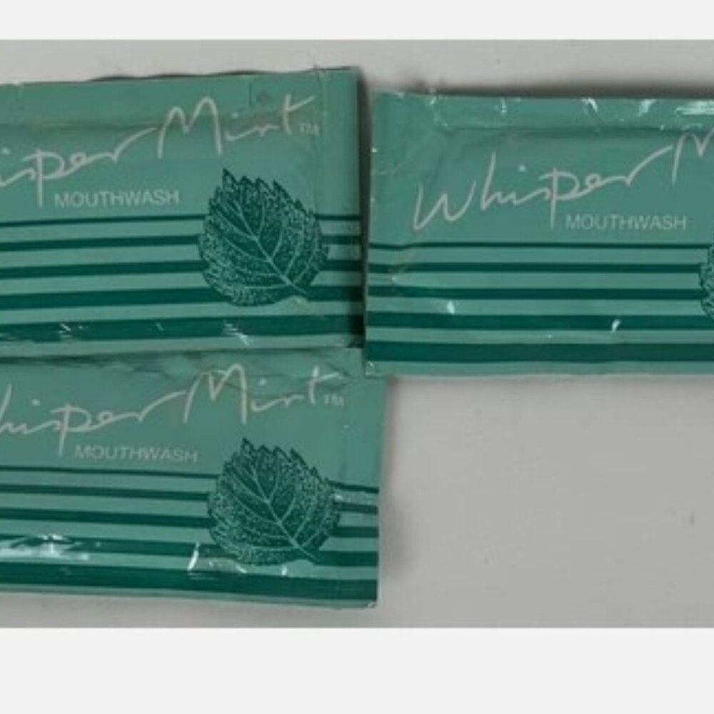 Whisper Mint Travel Size Mouthwash Packets Lot Of 3 Vintage L'Avenie